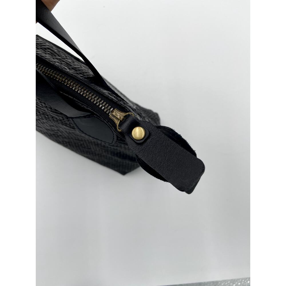 Parker Thatch Small Charlie Leather Black Basketweave - Picture 11 of 16